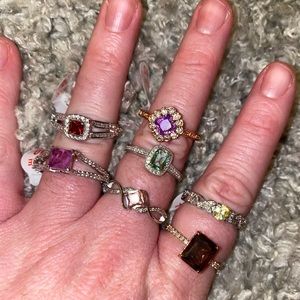 Ring Bomb Party lot of 7 rings (size 10)